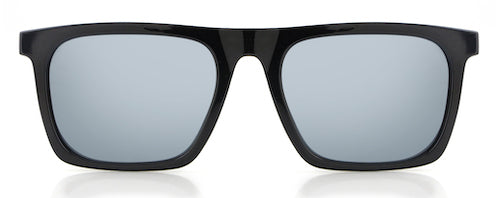 Polarised DROPP Sunglasses, Glossy Black PC + Zebra Wood