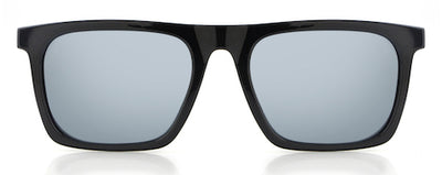 Polarised DROPP Sunglasses, Glossy Black PC + Zebra Wood