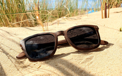 Polarised AIK Sunglasses, Walnut Laminated