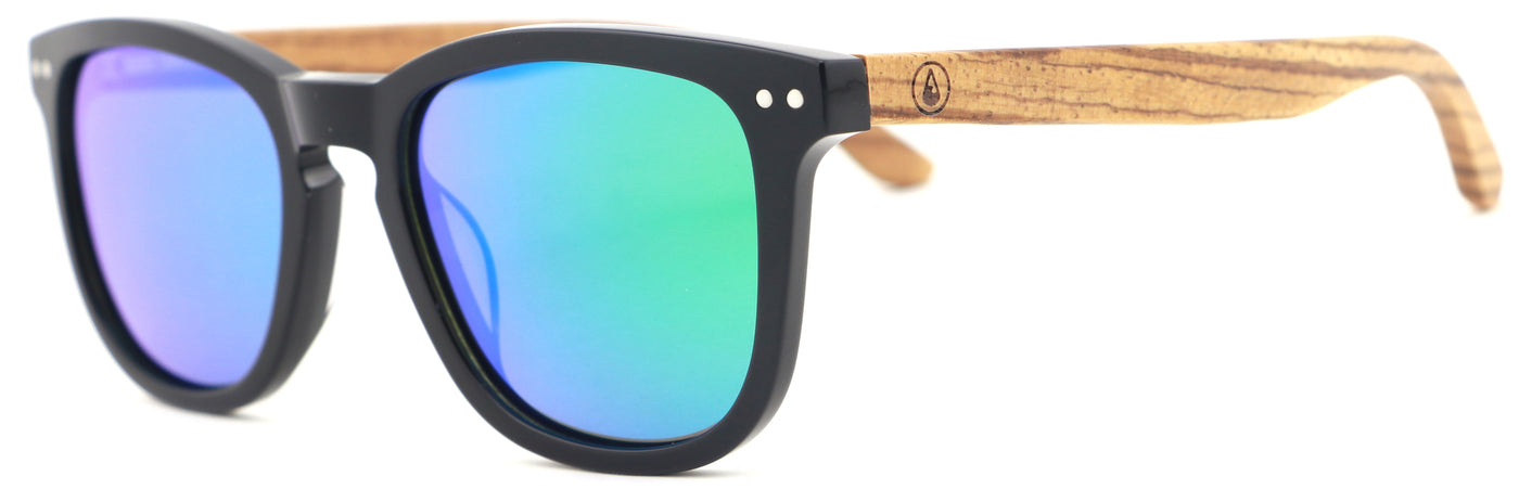 Polarised PALMAR Sunglasses, Acetat + Zebra Wood