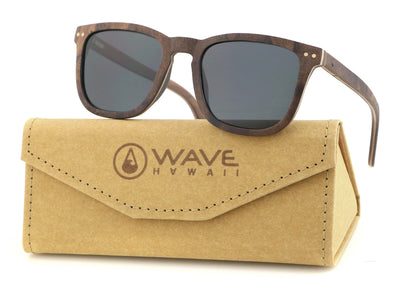 Polarised AIK Sunglasses, Walnut Laminated