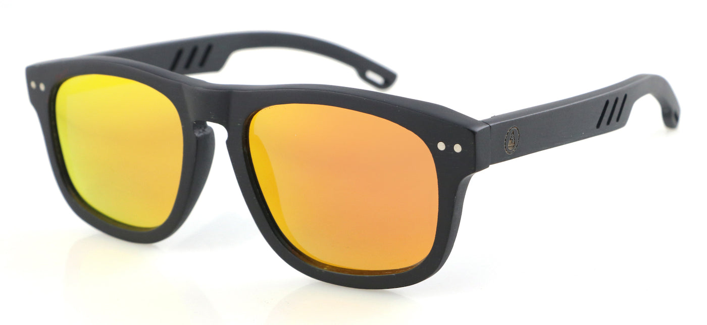 Polarised ALLEYS Sunglasses, Black Bamboo