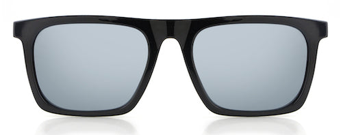 Polarised DROPP Sunglasses, Glossy Black PC + Zebra Wood