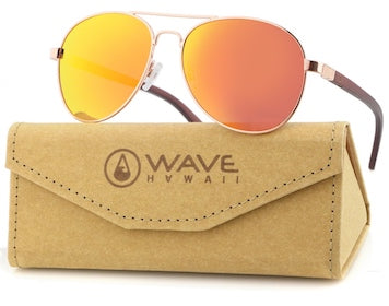 Polarised LOOKBACK Sunglasses, Rosewood + Steel