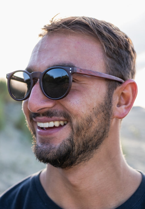 Polarised SPYN Sunglasses, Wood + Wood Grain PC