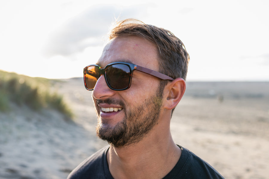 Polarised WHIP Sunglasses, Rosewood + Glossy Tortoise PC
