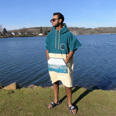 Wave Style Poncho PETROL