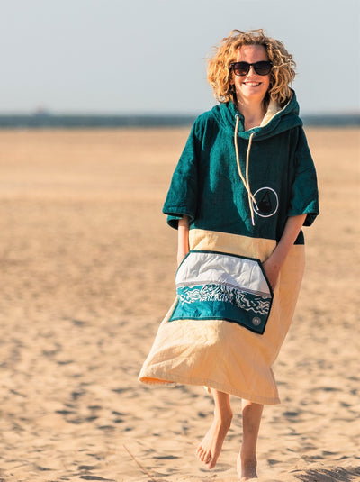 Wave Style Poncho PETROL