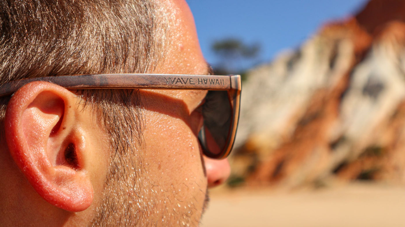 Polarised AIK Sunglasses, Walnut Laminated