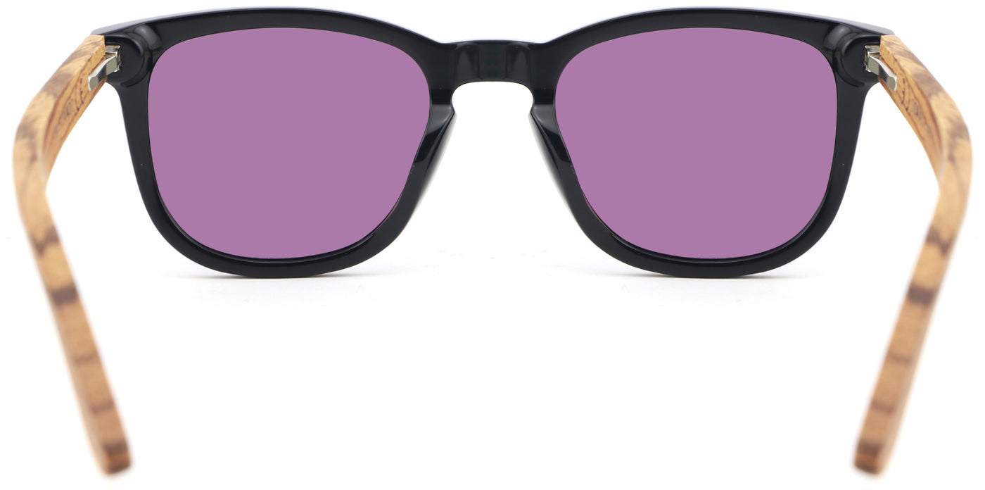 Polarised PALMAR Sunglasses, Acetat + Zebra Wood