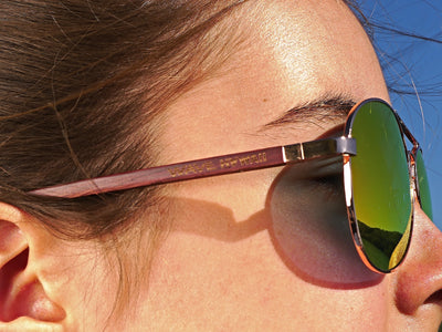 Polarised LOOKBACK Sunglasses, Rosewood + Steel