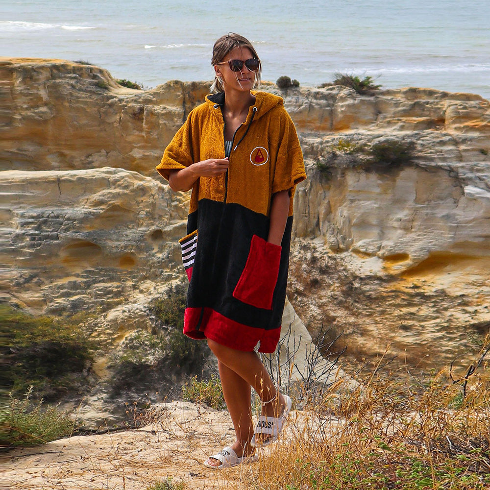 Wave Zip Poncho DUSTY