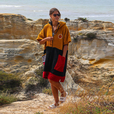 Wave Zip Poncho DUSTY